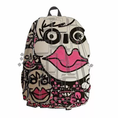 Madpax Face To Face George Moquay Art Blok Flowers Full School Book Bag Backpack • $104.99