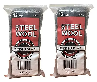 Steel Wool 24 Pad Super Fine Grade Medium #1 Furniture Wheel Metal Polish  • $9.99