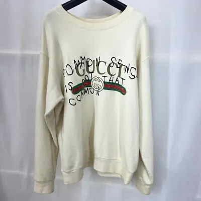 GUCCI Tops Sweatshirt Women's Size XS White Coco Capitan Vintage Old Logo Print • $444.55