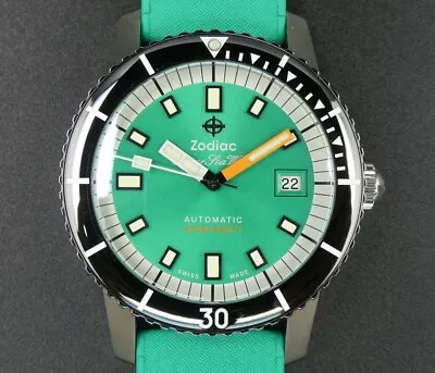 Zodiac Super Sea Wolf ZO9305 Automatic Compression Diver Green • £895