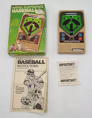 Original Vintage 1978 MATTEL Electronics Baseball Handheld Game WITH OG PACKAGE • $60