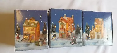 Olde Town Village Christmas 1992 Porcelain Bisque Miniature Lot Of 3 Grocery • $29.50