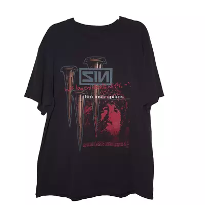 SIN: Ten Inch Spikes USED Shirt (DISTRESSED XL Nine Inch Nails Jesus Spiral) • $150