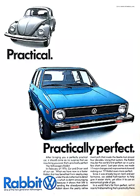 1977 Volkswagen Vw Rabbit—vintage Magazine Advertisement—original Print Ad • $8.40