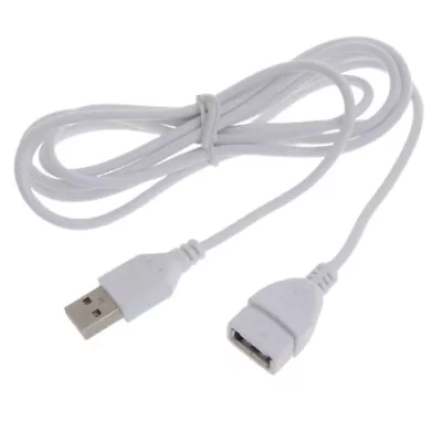 $4.65 • Buy White USB Extension Cable Extender Lead A Male To Female 1.5M 5ft