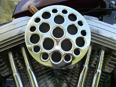 Holy Drilled Chrome Cover Air Filter Cleaner With S&S Super E Carburetor Adapter • $73.95