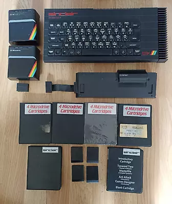 Sinclair ZX Spectrum 128k+ With Interface 1 Microdrives & 27 Cartridges • £205