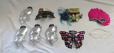 Lot Of 9 New Half Masks Mardi Gras Cosplay Halloween Amscan Phantom Of The Opera • $18.90