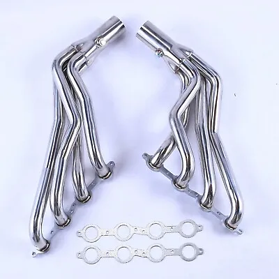 Stainless Steel Headers Manifold W/ Gaskets For Chevy GMC 07-14 4.8L 5.3L 6.0L • $167.55