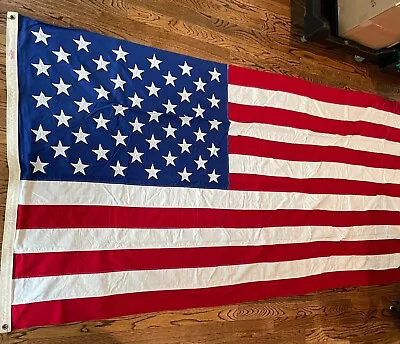 Vintage American Flag  LARGE 9' X 5' Valley Forge Co.  BEST  100% Cotton Bunting • $44.97