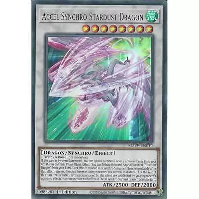 £19.95 • Buy MAZE-EN019 Accel Synchro Stardust Dragon  Ultra Rare Card 1st Edition YuGiOh TCG