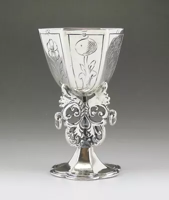 Antique 17th 18th Century Dutch Silver Miniature Chalice Or Goblet 2 1/8  • £481.89