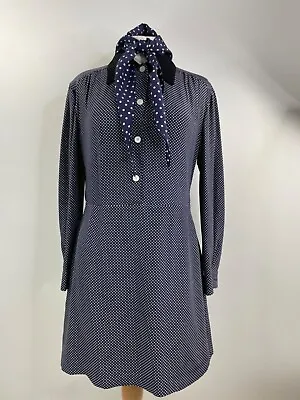 Miu Miu 100% Silk Blue Polkadot Dress / New  • £85