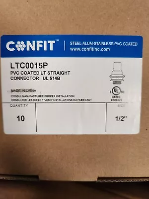 Plastibond 1/2  Liquid Tight (sealtite) Connecters Pvc Coated Lot Of 10 • $398