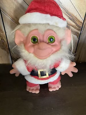 Vintage 1964 11.5 Inch Tall Santa Troll Doll By D.A.M. Things Est. • $35