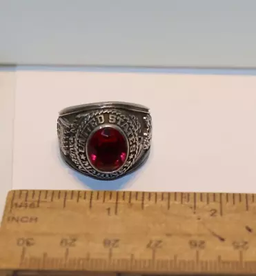 Vintage US Marine Corp Ring Red Stone Size 11 1/2 • $69.99