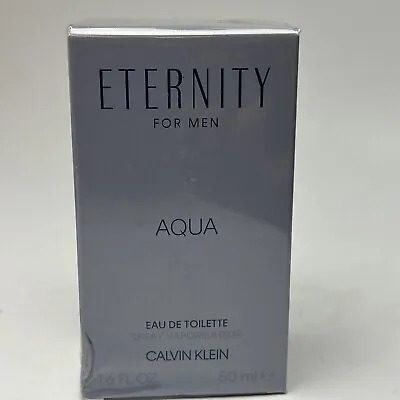 Calvin Klein Eternity For Men Aqua 50ml Spray - NEW Sealed Slight Box Damage • £18.99