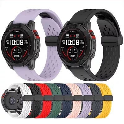 For Garmin Fenix 3HR 5 5X Plus 6 6X Pro 7 7X Quick Fit Silicone Watch Band Strap • $6.26