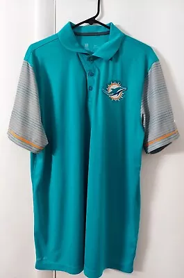 Nike NFL Miami Dolphins Dri-Fit Polo Shirt Men's Size XL Aqua Green W/Logo Patch • $32.99