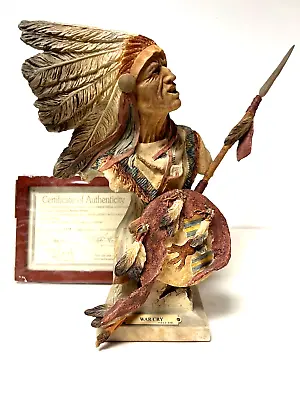 Mill Creek Sculpture War Cry Native American Indian Statue  USA 1/2 Price Sale • £99.99