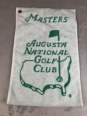 Vintage Masters Augusta National Golf Club Golf Towel 25x16 White Green • $35