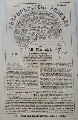 1885 Phrenological Journal Life Illustrated Vintage Original Ad • $14.99