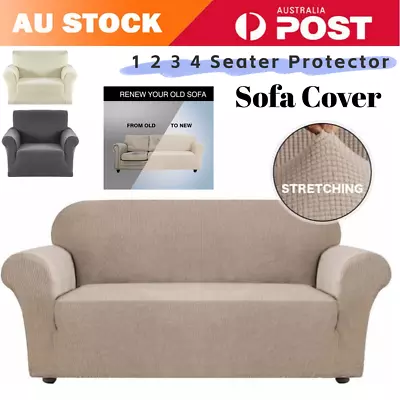 Sofa Cover Stretch Soft Couch Lounge Slipcover 1 2 3 4 Seater Protector Covers • $29.99