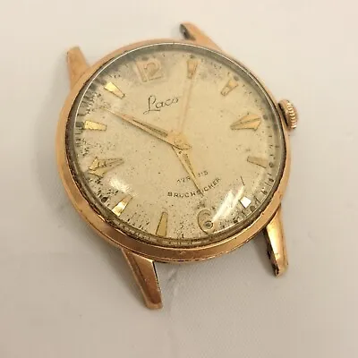 Vintage Gold Plated Laco Watch 17 Jewels German Walzgolddouble 20 Micron Special • $39.99