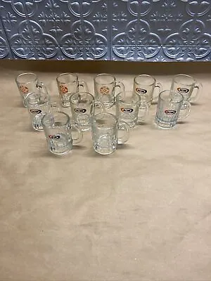 AW ROOT BEER Vtg Mini Shot Clear GLASS MUG LOT Of 11 Various Logo HEAVY! • $56.99