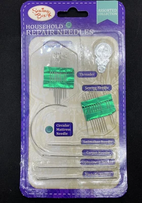 £2.69 • Buy Household Repair Sewing Needles Pack Upholstery Carpet Leather Curved New Sealed