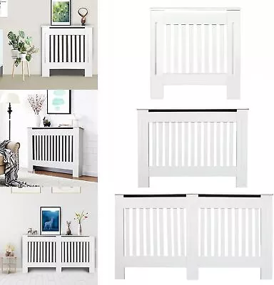 White Wood Radiator Cover MDF Grill Shelf Cabinet Modern Traditional Furniture • £32.99