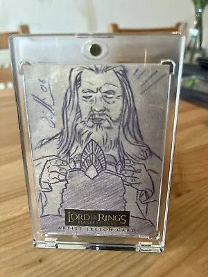 Lord Of The Rings Masterpieces Gandalf  LOTR  Artist Sketch Card 1/1 Topps • £14.99