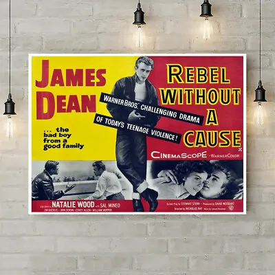 James Dean Rebel Without A Cause - Canvas Rolled Wall Art Print - Various Sizes • £12.79