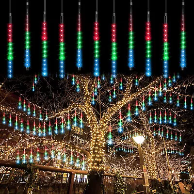 288LED Solar Lights Meteor Shower Rain Tree Garden Outdoor Christmas Decor Light • $8.95