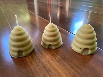 Pure Beeswax Beehive Candle Set - Shaped Votive Candles 3 Candles • $9