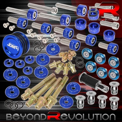 $82.99 • Buy For Honda B16 B18 Header/Cam Cap/M8 Anchor Fender/Valve Washer + Cam Seal Blue