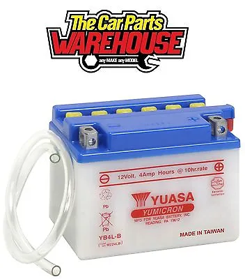 YB4L-B Genuine Yuasa Motorcycle ATV Quad Buggy Battery  With Acid  • £19.79