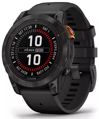 Garmin Fenix 7 Pro Solar 47 Mm Multisport GPS Smartwatch Black • $799.99