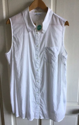 £22 • Buy Boden ⭐️Size 22L White Cotton Sleeveless Summer Shirt ⭐️Brand New Tag 
