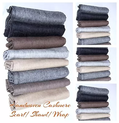 £34.99 • Buy Pure 100% Cashmere Shawl Knit Scarf Pashmina Wrap Nepal Wedding Bridesmaid Woven