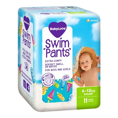 Babylove Swim Pants Small 6-12Kg Unisex Disposable Nappies Nappy Pads 11 Pack • $52.08