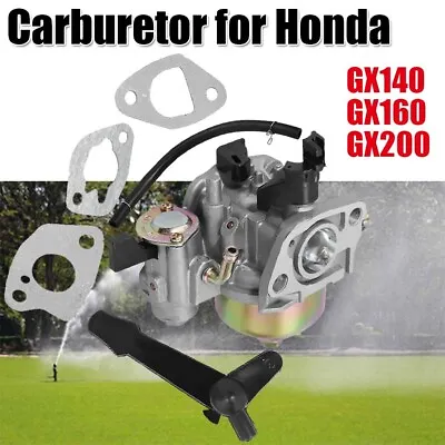 Carburetor For Honda GX140 Gx160 168F Gx200 W/Fule Pipe & 3 Gaskets Lawnmower • £8.99
