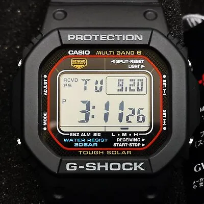 CASIO G-SHOCK GW-M5610U-1JF Black Red Waterproof Solar Men's Watch New In Box • $222.42