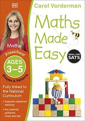 £6.13 • Buy Maths Made Easy Shapes And Patterns Ages 3-5 Preschool By Carol Vorderman