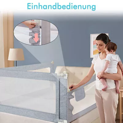 200cm Bed Safety Guard Folding Child Toddler Bed Rail Safety Protection Guard UK • £18.66