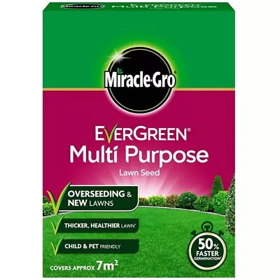 Miracle-Gro Evergreen Seed Lawn Fast Growing Rapid Quick Hard Wearing 210g 50% • £8.98