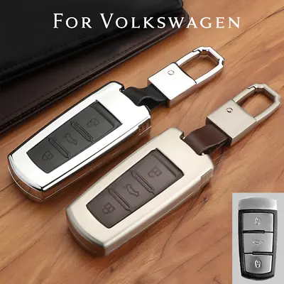 Zinc Alloy Leather Car Key Case Cover Holder For Volkswagen/VW/Passat CC B6 B7 • $28.49