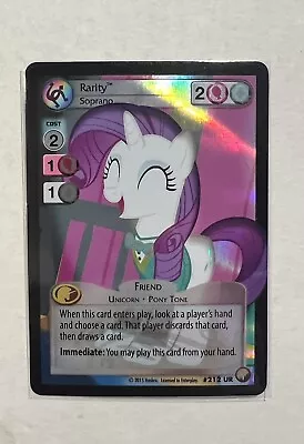 My Little Pony CCG ULTRA RARE Rarity Soprano #212 Friendship Is Magic • $46