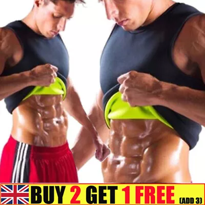 $19.99 • Buy Sauna Suit Tank Top For Men Workout Vest Gym Shirt Shaper Neoprene Help Sweat AU