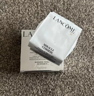 Lancome Miracle Liquid Cushion Compact Foundation Refill 420 BISQUE N • £12.99